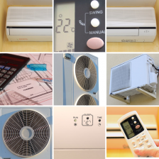 Collage of heating and air